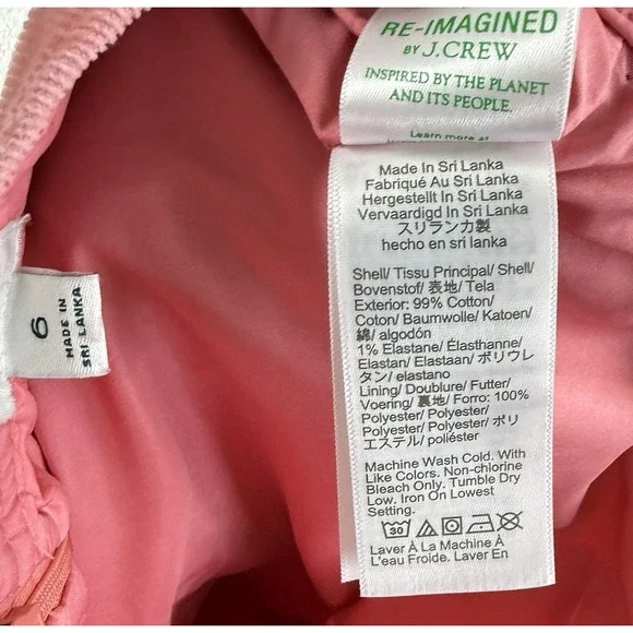 J.Crew Mini Skirt Women 6 Pink Corduroy Faux Button Front Pocket Preppy Academia - Picture 8 of 8